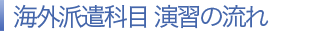 海外派遣科目 演習の流れ