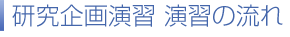 研究企画演習 演習の流れ